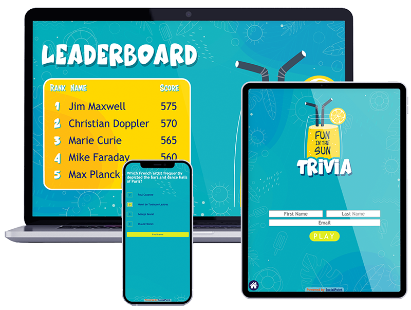 Virtual Trivia | Play anywhere | Leaderboard, mobile app and iPad app